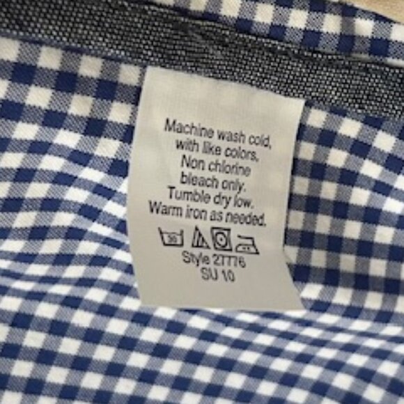 Vintage J.Crew Blue Gingham 100% Cotton Blazer - Picture 12 of 12